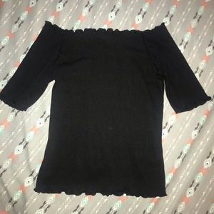Black Off The Shoulder Top
